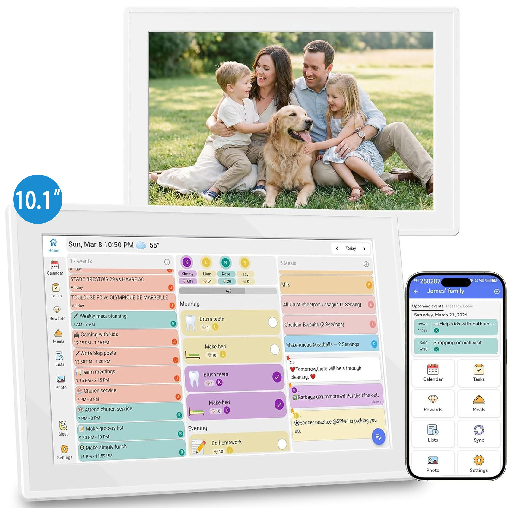 Digital Photo Frame Wifi - Calendario Digitale Familiare WiFi da 10.1