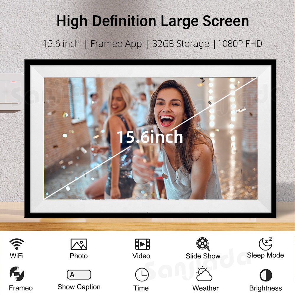 Digital Photo Frame Wifi - Cornice Digitale di Grande Capacità 32GB,